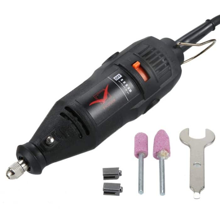 VICOVER Kleines elektrisches Schleifset mit einstellbarer Geschwindigkeit, Jade-Schnitzstift, Polierwerkzeug, EU-Stecker, Standard Model, 40pcs Parts, 40pcs Parts+Soft Shaft, 78pcs Parts, 78pcs Parts+Soft Shaft, 100pcs Parts, 100pcs Parts+Soft Shaft... – Bild 1