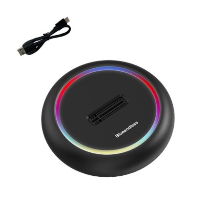 Blueendless SD03C M.2 NVMe/NGFF Dual-Protokoll SSD-Basis mit RGB-Farblicht, Type-C-USB, 2-in-1