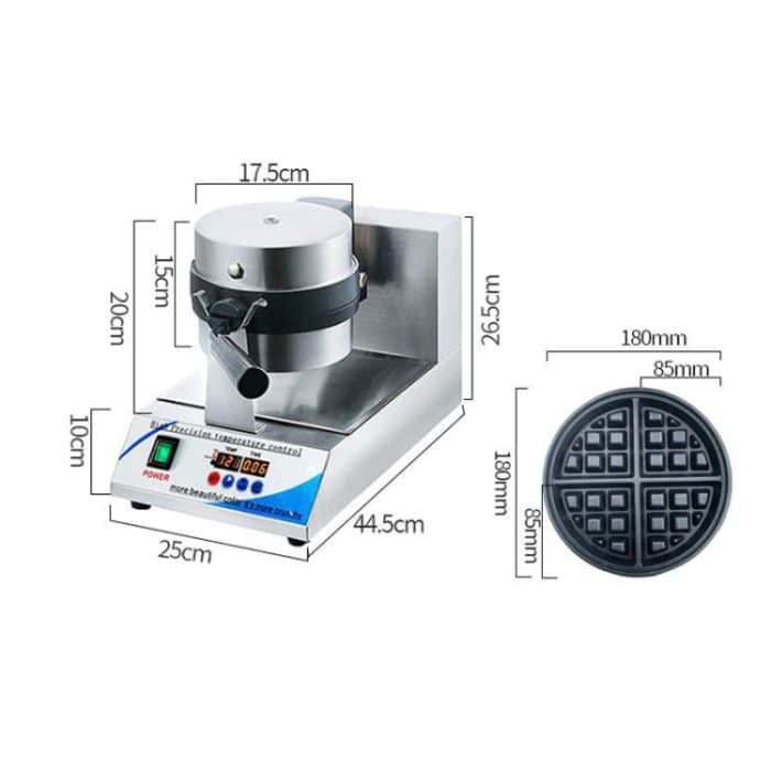 1200W kommerzielles Waffeleisen, drehbare Waffelmaschine aus Edelstahl, EU Plug, UK Plug, US Plug – Bild 10