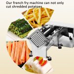 Kommerzielle Pommes-Frites-Schneider-elektrische Kartoffel-Schneidemaschine 60W mit 3 Klinge, US Plug, EU Plug, UK Plug, AU Plug – Bild 9