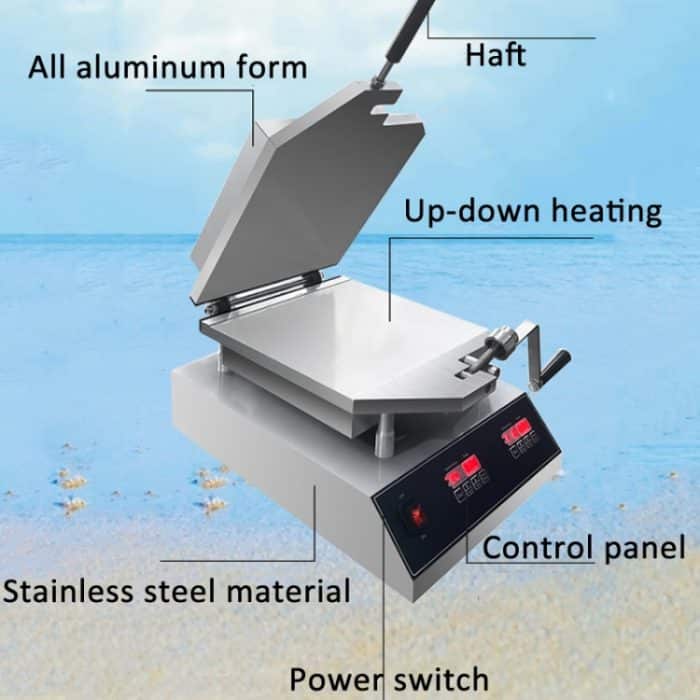 Japanische hauchdünne Meeresfrüchte-Cracker-Pfannkuchenmaschine, US Plug 110V 2200W, EU Plug 220V 2800W, UK Plug 220V 2800W, JP Plug 220V 2800W – Bild 7