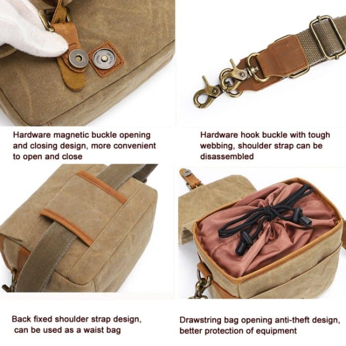 Retro Kamera Canvas Tasche Schulter Messenger Bag Reise tragbare Fall – Bild 6