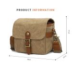 Retro Kamera Canvas Tasche Schulter Messenger Bag Reise tragbare Fall – Bild 8