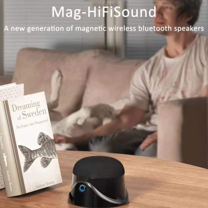 Magnetischer drahtloser Bluetooth-Lautsprecher Subwoofer Tragbarer Mini-TWS-Handylautsprecher, CQ01 Black, CQ01 Navy Blue, CQ01 White – Bild 3