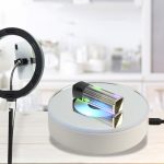 Drehbarer Präsentationsständer, 15 cm, mit Farbverlaufsbeleuchtung für Glaskunst – Bild 2