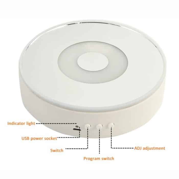 Drehbarer Präsentationsständer, 15 cm, mit Farbverlaufsbeleuchtung für Glaskunst – Bild 4