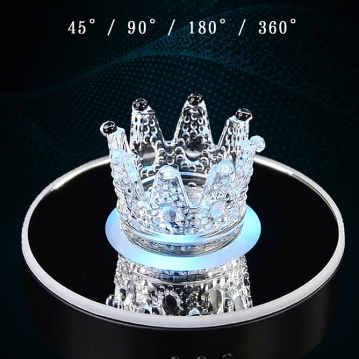 Drehbarer Präsentationsständer, 15 cm, mit Farbverlaufsbeleuchtung für Glaskunst – Bild 6