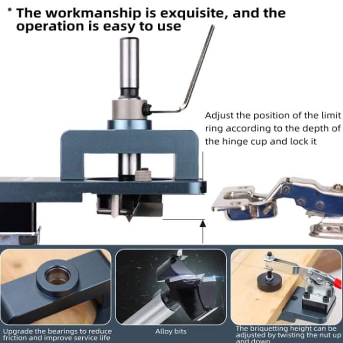 35MM Lochabstand Holzbearbeitung Schrank Tür Scharnier Lochöffner – Bild 5