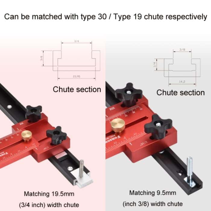 Fonson Holzbearbeitungsrolle Tischsäge Dünnes Schneidebrett Führungsstopper, GD704B, GD704C – Bild 3