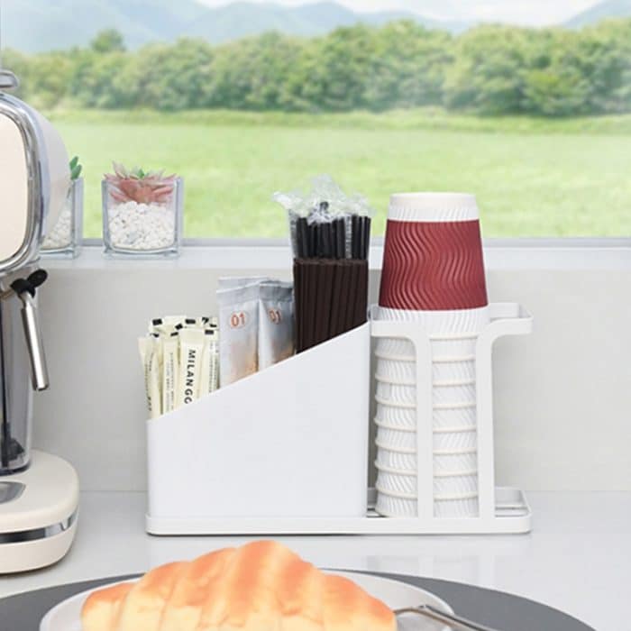 Desktop Einweg Papier Tasse Lagerung Halter Eisen Hause Kaffee Tee Tasche Tasse Lagerung Rack – Bild 8