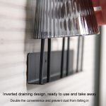 Becherhalter für den Haushalt, umgedrehter Becherhalter, Stange mit freiem Loch, an der Wand montiert, Entwässerungsbecherregal, 3 Position (Black), 3 Position (White), 4 Position (Black), 4 Position (White) – Bild 5