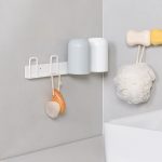 Becherhalter für den Haushalt, umgedrehter Becherhalter, Stange mit freiem Loch, an der Wand montiert, Entwässerungsbecherregal, 3 Position (Black), 3 Position (White), 4 Position (Black), 4 Position (White) – Bild 7