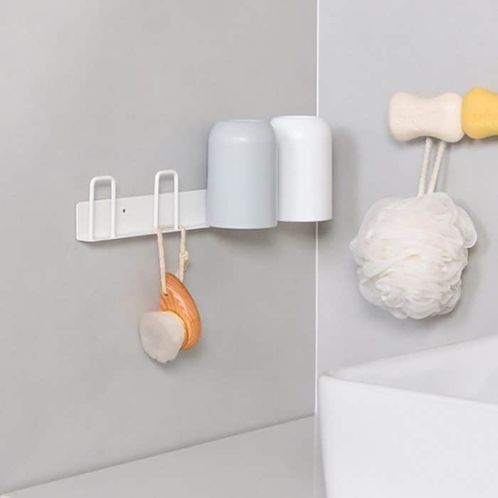 Becherhalter für den Haushalt, umgedrehter Becherhalter, Stange mit freiem Loch, an der Wand montiert, Entwässerungsbecherregal, 3 Position (Black), 3 Position (White), 4 Position (Black), 4 Position (White) – Bild 7