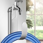 Home Outdoor Wasserschlauch Haken Edelstahl Terrasse Schlauch Lagerung Halter Auto Waschen Wasserhahn Haken – Bild 2