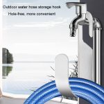 Home Outdoor Wasserschlauch Haken Edelstahl Terrasse Schlauch Lagerung Halter Auto Waschen Wasserhahn Haken – Bild 5