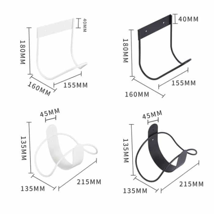 Edelstahl Schlauch Lagerung Halter Garten Home Auto Waschen Wasserhahn Schlauch Lagerung Haken, Wall-mounted (White), Wall-mounted (Black), Round Line (White), Round Line (Black) – Bild 3