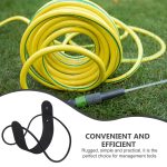 Edelstahl Schlauch Lagerung Halter Garten Home Auto Waschen Wasserhahn Schlauch Lagerung Haken, Wall-mounted (White), Wall-mounted (Black), Round Line (White), Round Line (Black) – Bild 6