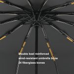 24 Bones Vinyl-Taschenschirm, vollautomatischer Sonnenschutzschirm für sonnige und regnerische Tage, 24 Bones – Bild 8