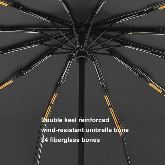 24 Bones Vinyl-Taschenschirm, vollautomatischer Sonnenschutzschirm für sonnige und regnerische Tage, 24 Bones – Bild 8