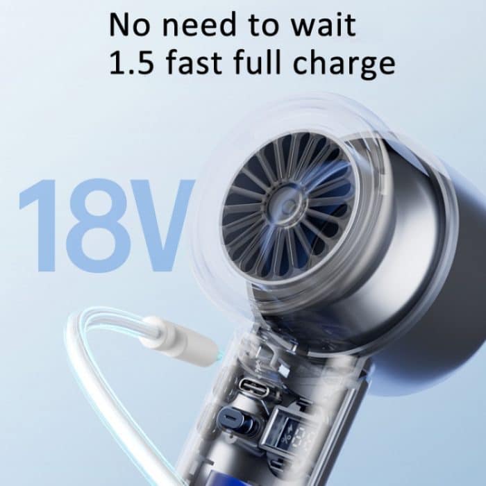 Handgeführter Turbinenventilator, 120 Geschwindigkeiten, bürstenloser Motorventilator – Bild 6