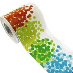 Bunte Polka Dot Border Aufkleber Bulletin Board Grenzen, 7cm x 11m, 7cm x 20m