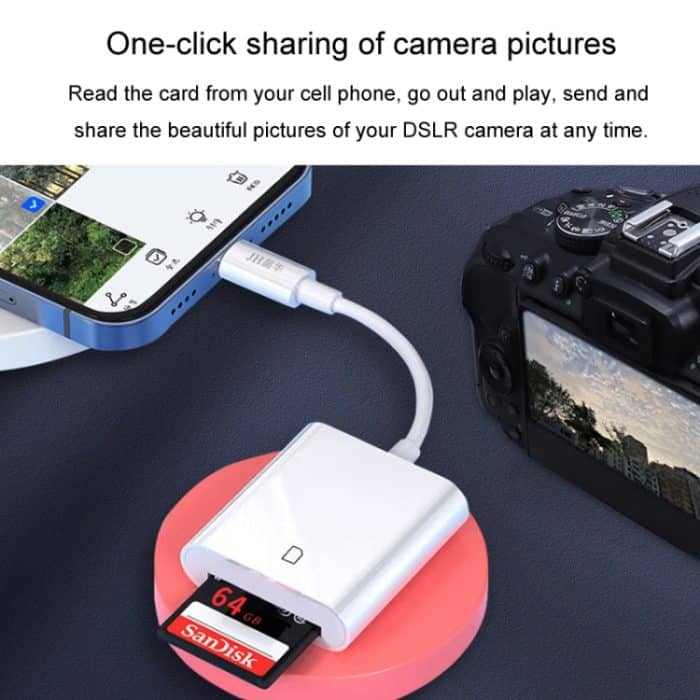 JINGHUA Handy-Kartenleser-Konverter Speicherkartenleser, Lighning With Cable SD, Lighning With Cable TF+SD, Type-C With Cable SD, Type-C With Cable TF+SD – Bild 7