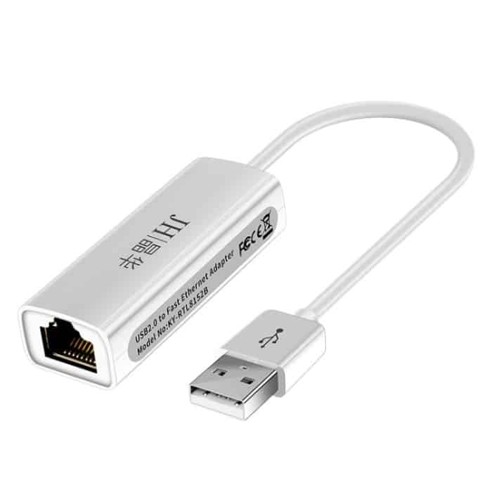 TBD0604978601A.jpg JINGHUA USB2.0 zu RJ45 100Mbps Netzwerkkarte Netzwerkschnittstellenbox Laptop-Netzwerkkarte Kostenloser Treiber – Bild 1