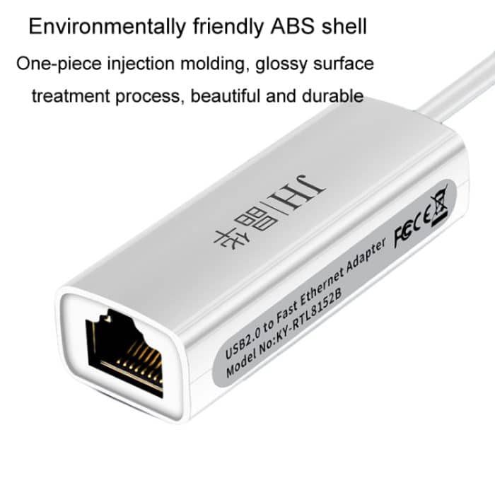 JINGHUA USB2.0 zu RJ45 100Mbps Netzwerkkarte Netzwerkschnittstellenbox Laptop-Netzwerkkarte Kostenloser Treiber – Bild 3