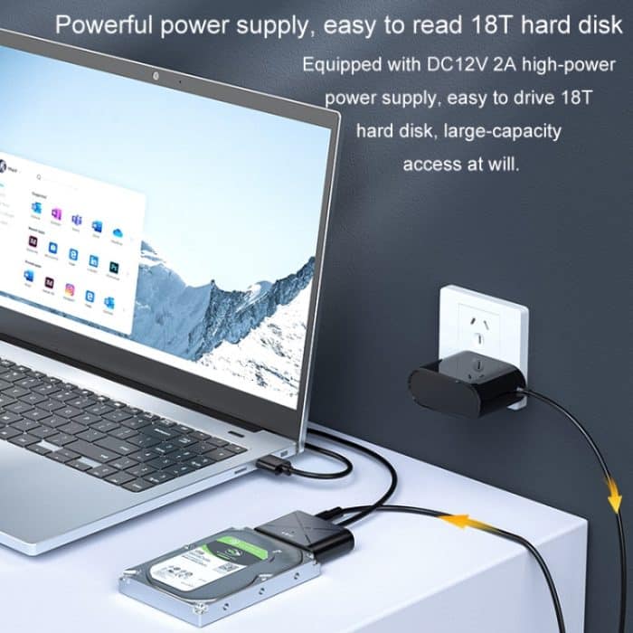 JINGHUA USB3.0 zu SATA HDD Adapterkabel für 2,5/3,5 Zoll externe HDD SSD Festplatte – Bild 6