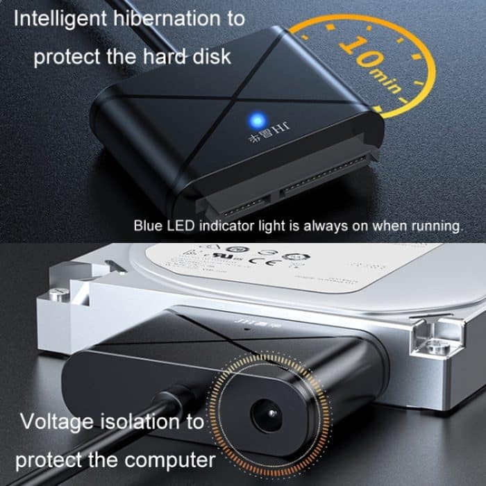 JINGHUA USB3.0 zu SATA HDD Adapterkabel für 2,5/3,5 Zoll externe HDD SSD Festplatte – Bild 9