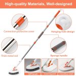 Duschreinigungsbürste mit 52 Zoll verstellbarem Griff, Wannen-Fliesen-Schrubberbürste, Set 1, Set 2, Set 3, Set 4, Set 5 – Bild 6