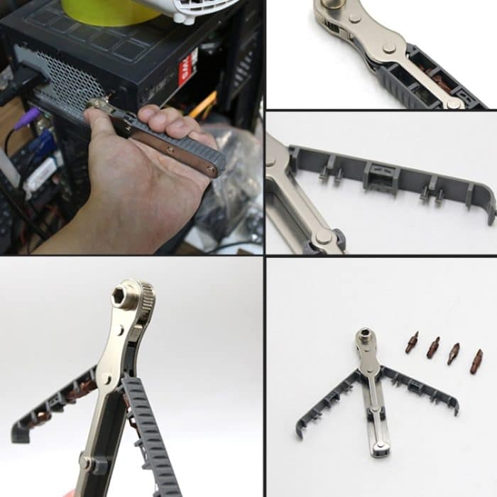 36-Zahn-Bidirektionaler Ratschenschraubendrehersatz mit 4 doppelseitigen Bits – Bild 8