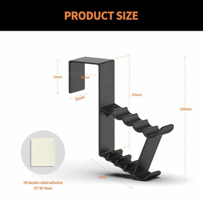 2 Stück Nagelfreier, spurloser Mantel-/Huthaken für die Türrückseite – Bild 3