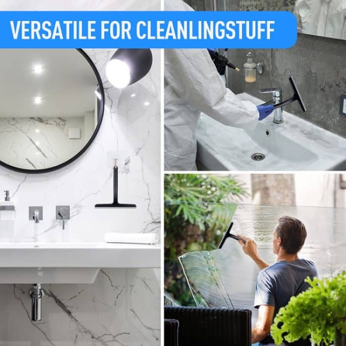 Glasschaber aus Kunststoff, Reinigungswerkzeug für Badezimmerglas – Bild 7