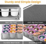 Für K-CUP / Dolce Gusto OASISWJ 36-teiliges Kaffeekapsel-Organizer-Kaffeemaschinen-Untergestell, OA1320 (Black), OA1320 (Gray) – Bild 5