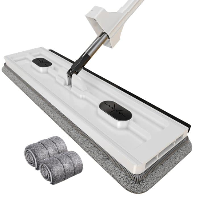 TBD0604991701.jpg 42cm Hand-Freies Haushalts Flache Mop Küche Reinigung Lazy Boden Reiniger, White+2 Wipes, White+4 Wipes, White+6 Wipes, Blue+2 Wipes, Blue+4 Wipes, Blue+6 Wipes – Bild 1