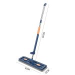 42cm Hand-Freies Haushalts Flache Mop Küche Reinigung Lazy Boden Reiniger, White+2 Wipes, White+4 Wipes, White+6 Wipes, Blue+2 Wipes, Blue+4 Wipes, Blue+6 Wipes – Bild 3