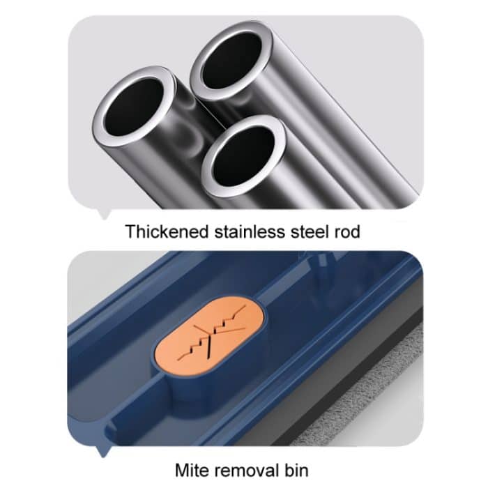 42cm Hand-Freies Haushalts Flache Mop Küche Reinigung Lazy Boden Reiniger, White+2 Wipes, White+4 Wipes, White+6 Wipes, Blue+2 Wipes, Blue+4 Wipes, Blue+6 Wipes – Bild 5