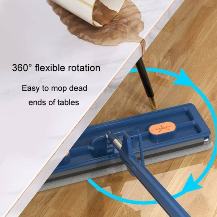 42cm Hand-Freies Haushalts Flache Mop Küche Reinigung Lazy Boden Reiniger, White+2 Wipes, White+4 Wipes, White+6 Wipes, Blue+2 Wipes, Blue+4 Wipes, Blue+6 Wipes – Bild 10
