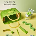 Dopamin Tragbarer Badezimmer-Aufbewahrungskorb, Haushalts-Entwässerungskorb für Gemüse, Green, Yellow, Blue, With 2 x Internal Box (Green), With 2 x Internal Box (Yellow), With 2 x Internal Box (Blue) – Bild 7