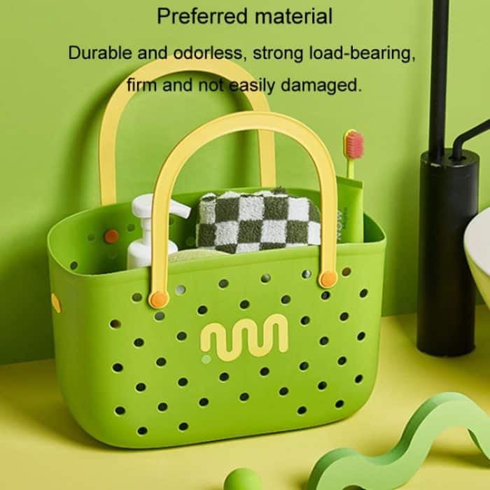 Dopamin Tragbarer Badezimmer-Aufbewahrungskorb, Haushalts-Entwässerungskorb für Gemüse, Green, Yellow, Blue, With 2 x Internal Box (Green), With 2 x Internal Box (Yellow), With 2 x Internal Box (Blue) – Bild 9