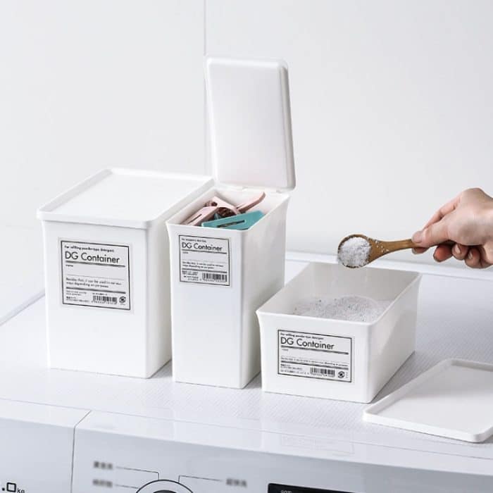 Haushaltswaschmittel-Aufbewahrungsbox für kleine Dinge, Aufbewahrungsorganisator mit Staubschutz, Small, Medium, Large – Bild 2