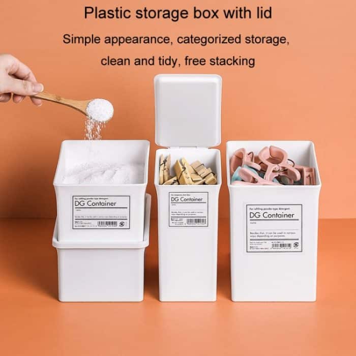 Haushaltswaschmittel-Aufbewahrungsbox für kleine Dinge, Aufbewahrungsorganisator mit Staubschutz, Small, Medium, Large – Bild 7