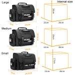 Cwatcun D115 Schulter-/Crossbody-Tasche aus wasserdichtem Leder für Film-DSLR-Kameras, Black Small, Black Medium, Black Large – Bild 3