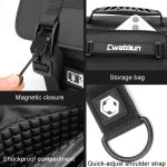 Cwatcun D115 Schulter-/Crossbody-Tasche aus wasserdichtem Leder für Film-DSLR-Kameras, Black Small, Black Medium, Black Large – Bild 8