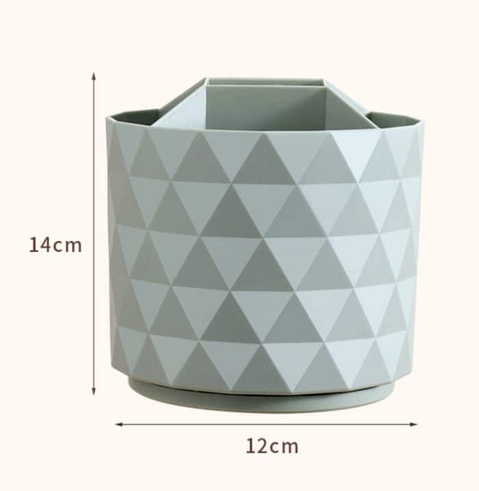 Rotierender Stifthalter für den Schreibtisch, große Kapazität, Aufbewahrungsbox für Schreibwaren, Aufbewahrungseimer für Make-up-Pinsel – Bild 2