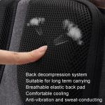 Cwatcun D128 Vintage-Schulterrucksack mit geteiltem Fach, große Kapazität, spritzwassergeschützte Fototasche, Small Black, Medium Black – Bild 7