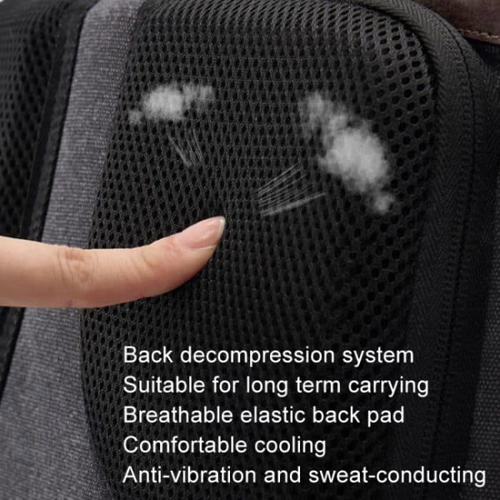 Cwatcun D128 Vintage-Schulterrucksack mit geteiltem Fach, große Kapazität, spritzwassergeschützte Fototasche, Small Black, Medium Black – Bild 7