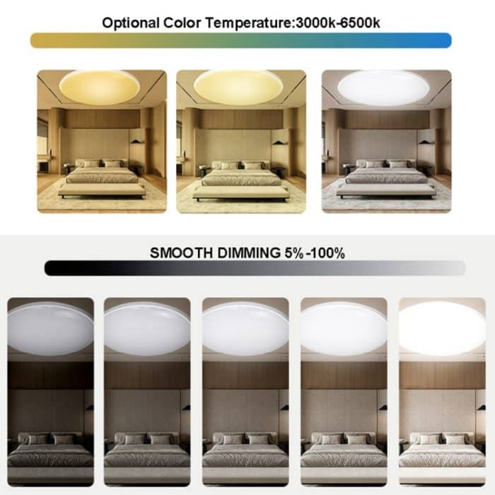 24W 30cm RGBCW Vollfarb-Deckenleuchte Smart WiFi Tuya mit Fernbedienung – Bild 3