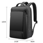 Bopai 61-53111 Wasserdichter Business-Laptop-Rucksack mit großem Fassungsvermögen und USB+Typ-C-Anschluss, 61-53111 – Bild 3